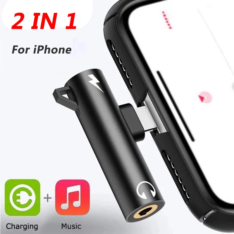 Earphone Splitter Jack - Адаптер-разветвитель 2-в-1 для iPhone 14, 13,