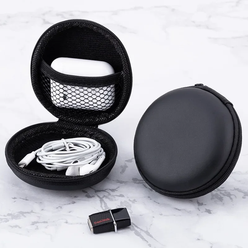 Headphone Case Hard - Чехол для хранения наушников из ПУ,