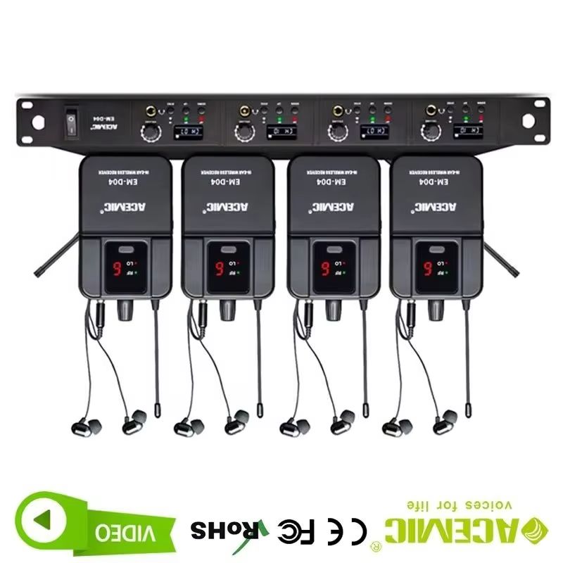 In Ear Monitor Iem - 4-канальная беспроводная система внутриканального мониторинга Acemic