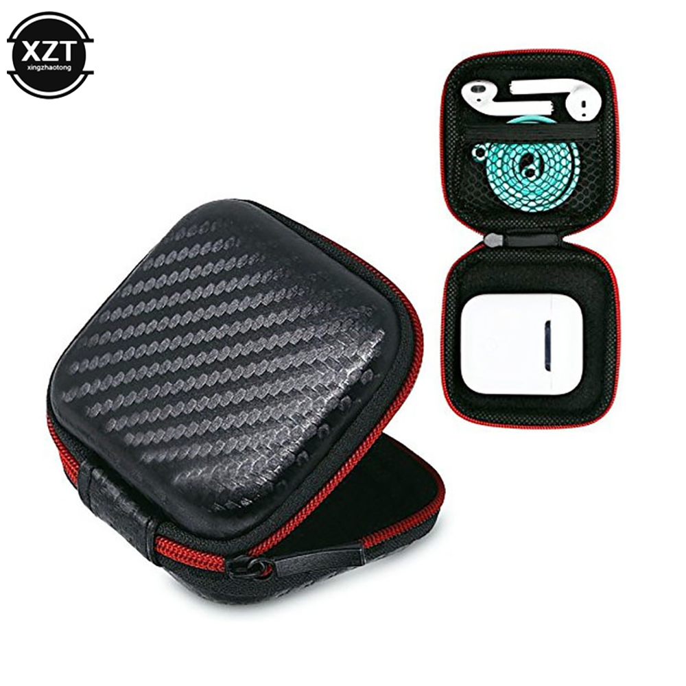 Headphone Case Hard - Сумка для наушников на молнии, квадратный