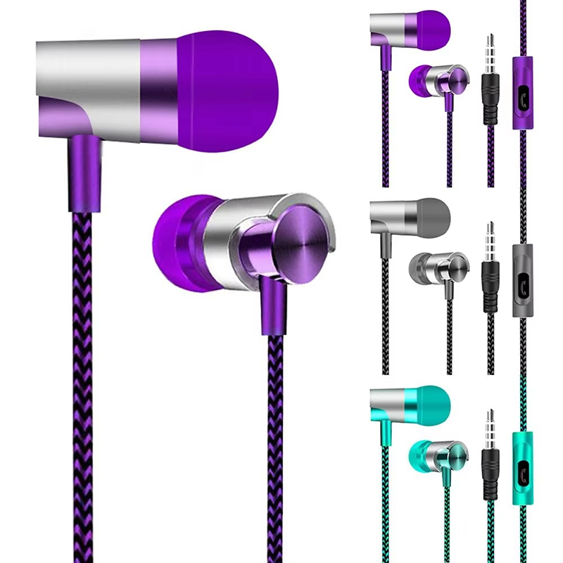 Wired Earphone Mic - 9D стерео проводные наушники бас с